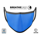 Solid Blue - Made in USA Mouth Cover Unisex Anti-Dust Cotton Blend Reusable & Washable Face Mask with Adjustable Sizing for Adult or Child