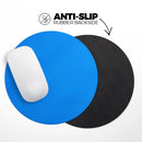 Solid Blue// WaterProof Rubber Foam Backed Anti-Slip Mouse Pad for Home Work Office or Gaming Computer Desk
