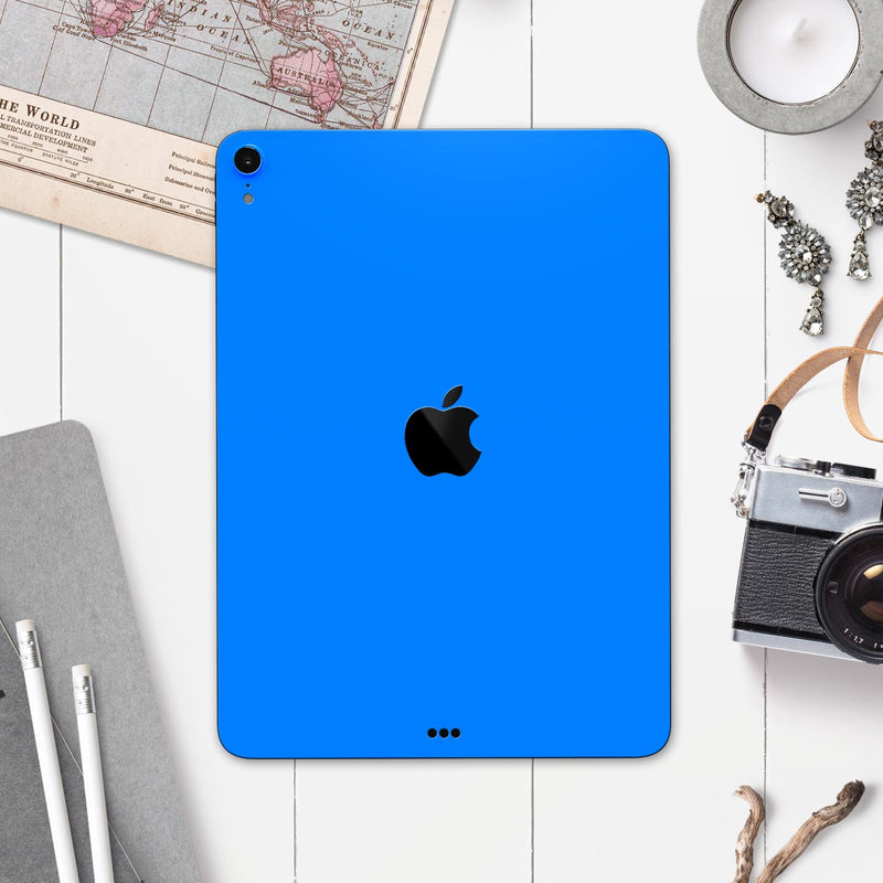 Solid Blue - Full Body Skin Decal for the Apple iPad Pro 12.9", 11", 10.5", 9.7", Air or Mini (All Models Available)