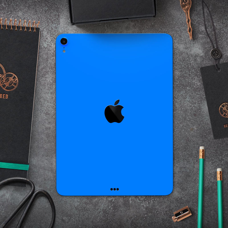 Solid Blue - Full Body Skin Decal for the Apple iPad Pro 12.9", 11", 10.5", 9.7", Air or Mini (All Models Available)