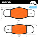 Solid Burnt Orange - Made in USA Mouth Cover Unisex Anti-Dust Cotton Blend Reusable & Washable Face Mask with Adjustable Sizing for Adult or Child