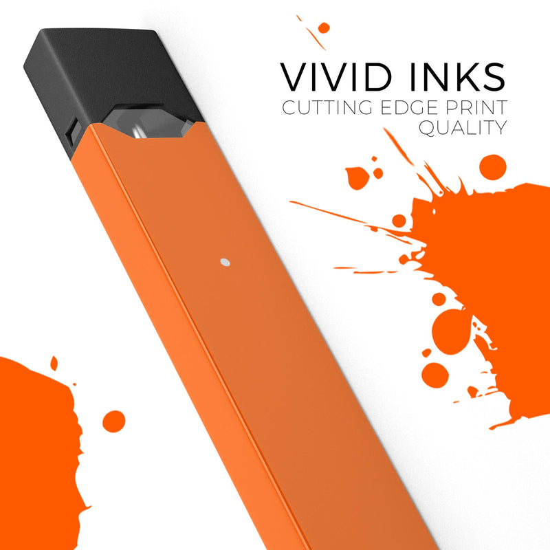Solid Burnt Orange - Premium Decal Protective Skin-Wrap Sticker compatible with the Juul Labs vaping device