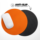 Solid Burnt Orange// WaterProof Rubber Foam Backed Anti-Slip Mouse Pad for Home Work Office or Gaming Computer Desk