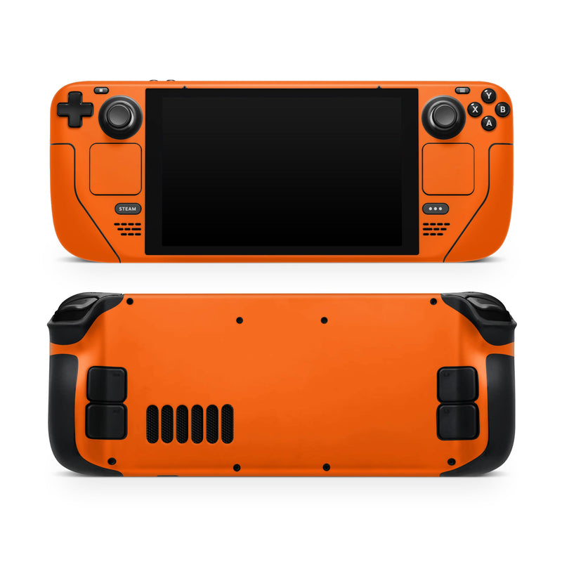 Solid Burnt Orange // Full Body Skin Decal Wrap Kit for the Steam Deck handheld gaming computer