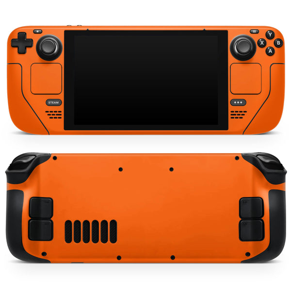 Solid Burnt Orange // Full Body Skin Decal Wrap Kit for the Steam Deck handheld gaming computer