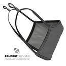 Solid Dark Gray - Made in USA Mouth Cover Unisex Anti-Dust Cotton Blend Reusable & Washable Face Mask with Adjustable Sizing for Adult or Child