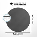 Solid Dark Gray// WaterProof Rubber Foam Backed Anti-Slip Mouse Pad for Home Work Office or Gaming Computer Desk