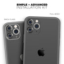 Solid Dark Gray // Skin-Kit compatible with the Apple iPhone 14, 13, 12, 12 Pro Max, 12 Mini, 11 Pro, SE, X/XS + (All iPhones Available)