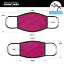 Solid Dark Pink V2 - Made in USA Mouth Cover Unisex Anti-Dust Cotton Blend Reusable & Washable Face Mask with Adjustable Sizing for Adult or Child