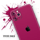 Solid Dark Pink V2 - Protective Skin Wrap & Decal – Compatible with iPhone SE to iPhone 17 Pro Max (All Models)