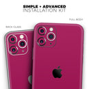 Solid Dark Pink V2 - Protective Skin Wrap & Decal – Compatible with iPhone SE to iPhone 17 Pro Max (All Models)