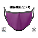 Solid Dark Purple - Made in USA Mouth Cover Unisex Anti-Dust Cotton Blend Reusable & Washable Face Mask with Adjustable Sizing for Adult or Child