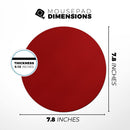 Solid Dark Red// WaterProof Rubber Foam Backed Anti-Slip Mouse Pad for Home Work Office or Gaming Computer Desk