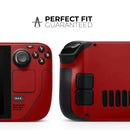 Solid Dark Red // Full Body Skin Decal Wrap Kit for the Steam Deck handheld gaming computer