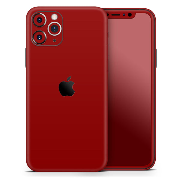Solid Dark Red // Skin-Kit compatible with the Apple iPhone 14, 13, 12, 12 Pro Max, 12 Mini, 11 Pro, SE, X/XS + (All iPhones Available)