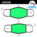 Solid Green V2 - Made in USA Mouth Cover Unisex Anti-Dust Cotton Blend Reusable & Washable Face Mask with Adjustable Sizing for Adult or Child
