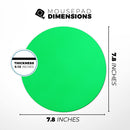 Solid Green V2// WaterProof Rubber Foam Backed Anti-Slip Mouse Pad for Home Work Office or Gaming Computer Desk