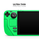 Solid Green V2 // Full Body Skin Decal Wrap Kit for the Steam Deck handheld gaming computer