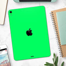 Solid Green V2 - Full Body Skin Decal for the Apple iPad Pro 12.9", 11", 10.5", 9.7", Air or Mini (All Models Available)