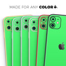Solid Green V2 - Protective Skin Wrap & Decal – Compatible with iPhone SE to iPhone 17 Pro Max (All Models)