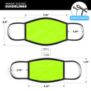Solid Green V3 - Made in USA Mouth Cover Unisex Anti-Dust Cotton Blend Reusable & Washable Face Mask with Adjustable Sizing for Adult or Child