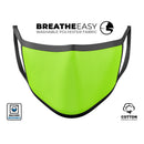 Solid Green V3 - Made in USA Mouth Cover Unisex Anti-Dust Cotton Blend Reusable & Washable Face Mask with Adjustable Sizing for Adult or Child