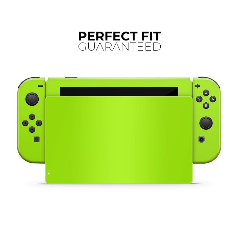 Solid Green V3 // Skin Decal Wrap Kit for Nintendo Switch Console & Dock, Joy-Cons, Pro Controller, Lite, 3DS XL, 2DS XL, DSi, or Wii
