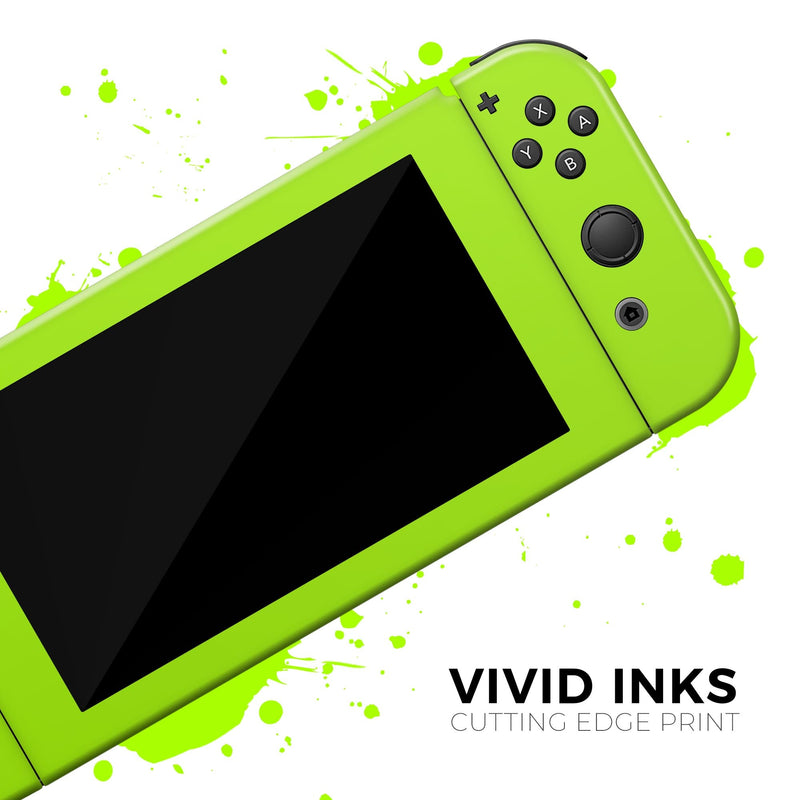 Solid Green V3 // Skin Decal Wrap Kit for Nintendo Switch Console & Dock, Joy-Cons, Pro Controller, Lite, 3DS XL, 2DS XL, DSi, or Wii