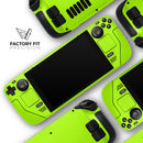 Solid Green V3 // Full Body Skin Decal Wrap Kit for the Steam Deck handheld gaming computer