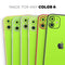Solid Green V3 // Skin-Kit compatible with the Apple iPhone 14, 13, 12, 12 Pro Max, 12 Mini, 11 Pro, SE, X/XS + (All iPhones Available)