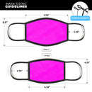 Solid Hot Pink V2 - Made in USA Mouth Cover Unisex Anti-Dust Cotton Blend Reusable & Washable Face Mask with Adjustable Sizing for Adult or Child