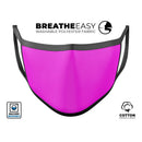 Solid Hot Pink V2 - Made in USA Mouth Cover Unisex Anti-Dust Cotton Blend Reusable & Washable Face Mask with Adjustable Sizing for Adult or Child