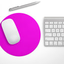 Solid Hot Pink V2// WaterProof Rubber Foam Backed Anti-Slip Mouse Pad for Home Work Office or Gaming Computer Desk