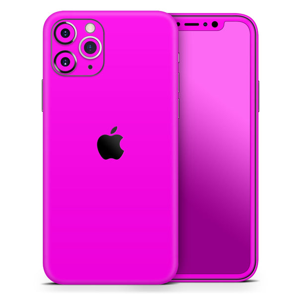 Solid Hot Pink V2 // Skin-Kit compatible with the Apple iPhone 14, 13, 12, 12 Pro Max, 12 Mini, 11 Pro, SE, X/XS + (All iPhones Available)