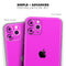 Solid Hot Pink V2 // Skin-Kit compatible with the Apple iPhone 14, 13, 12, 12 Pro Max, 12 Mini, 11 Pro, SE, X/XS + (All iPhones Available)
