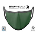 Solid Hunter Green - Made in USA Mouth Cover Unisex Anti-Dust Cotton Blend Reusable & Washable Face Mask with Adjustable Sizing for Adult or Child
