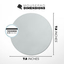 Solid Light Gray// WaterProof Rubber Foam Backed Anti-Slip Mouse Pad for Home Work Office or Gaming Computer Desk