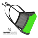 Solid Lime Green V2 - Made in USA Mouth Cover Unisex Anti-Dust Cotton Blend Reusable & Washable Face Mask with Adjustable Sizing for Adult or Child