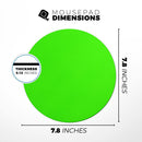 Solid Lime Green V2// WaterProof Rubber Foam Backed Anti-Slip Mouse Pad for Home Work Office or Gaming Computer Desk