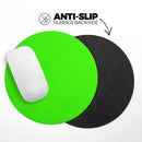 Solid Lime Green V2// WaterProof Rubber Foam Backed Anti-Slip Mouse Pad for Home Work Office or Gaming Computer Desk