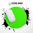 Solid Lime Green V2// WaterProof Rubber Foam Backed Anti-Slip Mouse Pad for Home Work Office or Gaming Computer Desk
