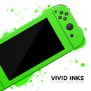 Solid Lime Green V2 // Skin Decal Wrap Kit for Nintendo Switch Console & Dock, Joy-Cons, Pro Controller, Lite, 3DS XL, 2DS XL, DSi, or Wii - Vinyl Skin Wrap for Nintendo Switch 2, OLED, Lite, Pro Controller, Wii & Classic Handhelds