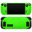 Solid Lime Green V2 // Full Body Skin Decal Wrap Kit for the Steam Deck handheld gaming computer