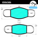 Solid Mint V2 - Made in USA Mouth Cover Unisex Anti-Dust Cotton Blend Reusable & Washable Face Mask with Adjustable Sizing for Adult or Child