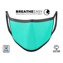 Solid Mint V2 - Made in USA Mouth Cover Unisex Anti-Dust Cotton Blend Reusable & Washable Face Mask with Adjustable Sizing for Adult or Child