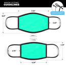 Solid Mint V3 - Made in USA Mouth Cover Unisex Anti-Dust Cotton Blend Reusable & Washable Face Mask with Adjustable Sizing for Adult or Child