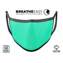 Solid Mint V3 - Made in USA Mouth Cover Unisex Anti-Dust Cotton Blend Reusable & Washable Face Mask with Adjustable Sizing for Adult or Child