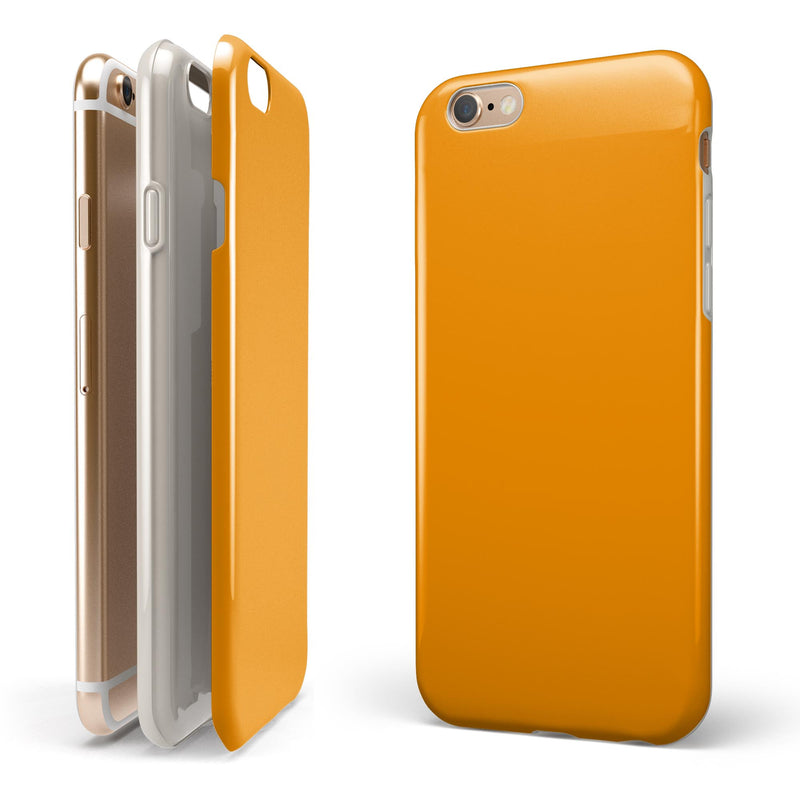Solid Orange 2-Piece Hybrid INK-Fuzed Case for the iPhone 6/6s or 6/6s Plus