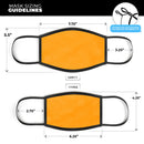 Solid Orange - Made in USA Mouth Cover Unisex Anti-Dust Cotton Blend Reusable & Washable Face Mask with Adjustable Sizing for Adult or Child