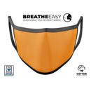 Solid Orange - Made in USA Mouth Cover Unisex Anti-Dust Cotton Blend Reusable & Washable Face Mask with Adjustable Sizing for Adult or Child